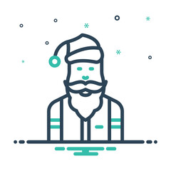 Mix icon for santa