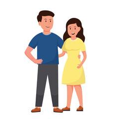 Couple in love isolated
