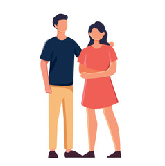 Fototapeta premium Couple in love isolated