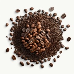 Obraz premium coffee beans on white background