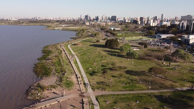 Families gathered at Buenos Aires Playa Parque Ninos 
