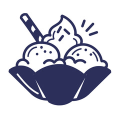 Ice Cream Doodle Icon