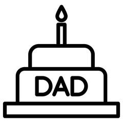 father's day cake icon