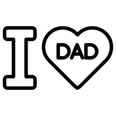 i love dad icon