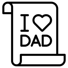 father's day letter icon