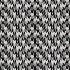 knitted texture of black tone color, Abstract knitted pattern.
