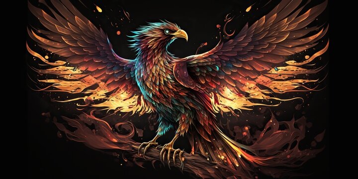 Glowing phoenix