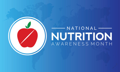 National Nutrition month is observed every year in March .Vector illustration on the theme of National Nutrition Month of March