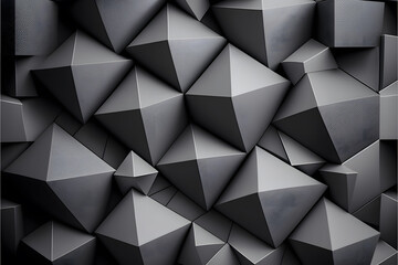 Grey geometrical shapes background made with Generative AI