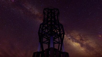 Fototapeta premium silhouette of a tower