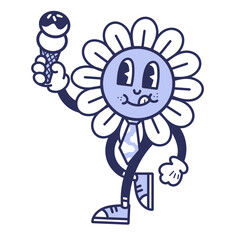 Flower Retro Character