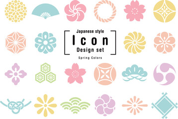 春の色　和風アイコンセット