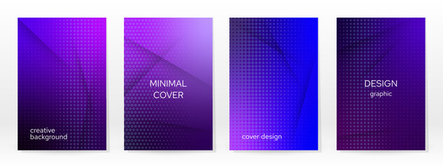 Minimal Poster. Pastel Soft. Blue Gradient Set.