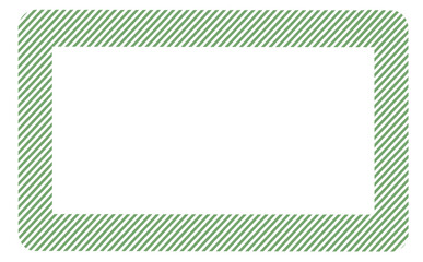 ストライプの丸みフレームみどり