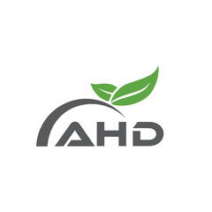 AHD letter nature logo design on white background. AHD creative initials letter leaf logo concept. AHD letter design.