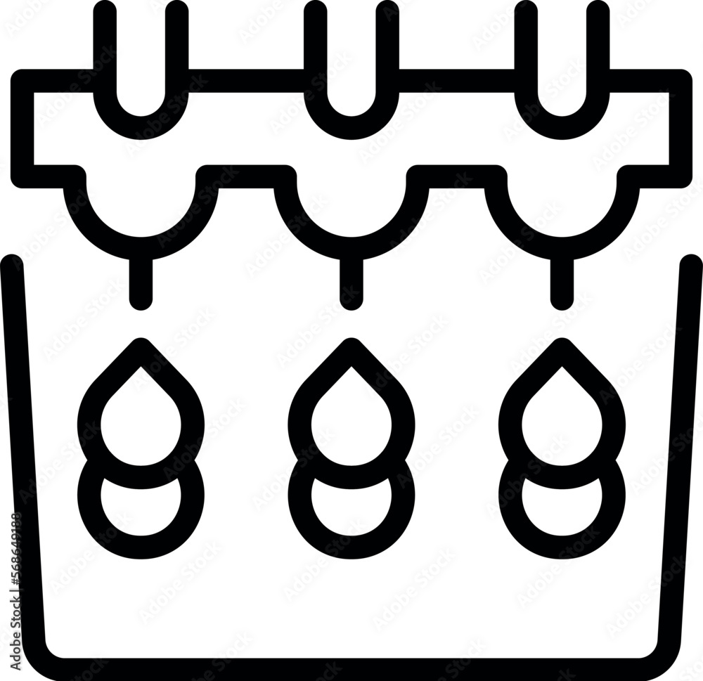 Poster dropper plotter icon outline vector. printer machine. offset data