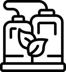 Bio fuel tank icon outline vector. Eco station. Cycle research