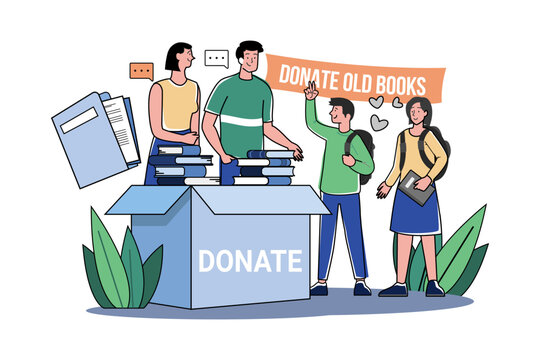 Volunteer Group Donates Old Books And Newspapers To Poor Students