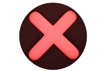 Fototapeta premium red cross mark