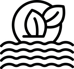 Eco energy icon outline vector. Biochar station. Futuristic research