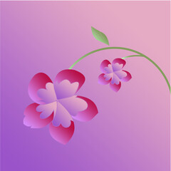 Fototapeta premium red yellow purple roses, suitable for use as a logo or printed as a wall decoration. vector illustration 