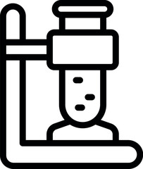 Biological test tube icon outline vector. Research energy. Space station