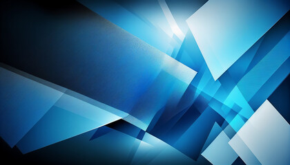 Blue 3d technology abstract background for presentation design. Futuristic Particles for business, Science and technology background. Generative AI. 