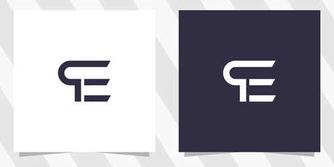 letter pe ep logo design