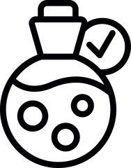 Obraz premium Chemical flask icon outline vector. Natural product. Water cosmetic