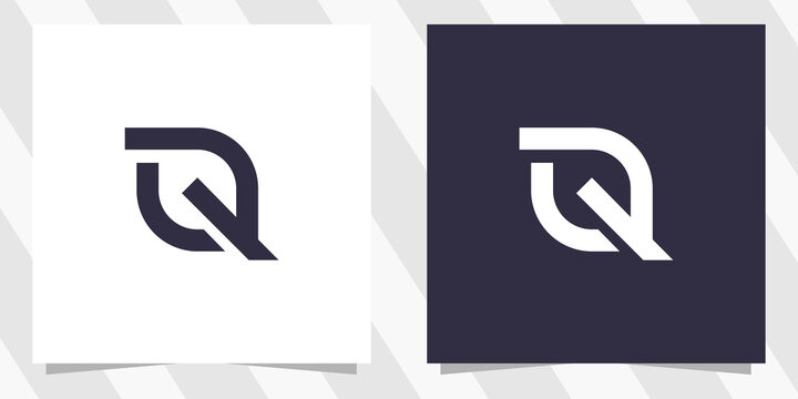 letter rq qr logo design
