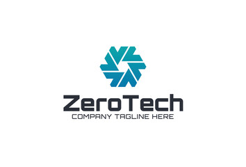 hexagon circle technology logo