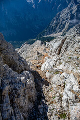 Fototapeta na wymiar Hiking tour Škrlatica - Dolkova špica 
