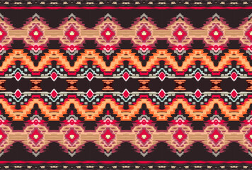 Seamless pattern of traditional African American tribal or Indian ethnic fabric pattern. including knitting and printing vector illustration