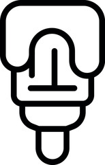 Natural dye brush icon outline vector. Organic cream. Chemical food