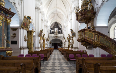 Fototapeta na wymiar Basilica and Sanctuary of Saint Jadwiga in Trzebnica, Poland.