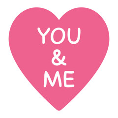 you and me sticker