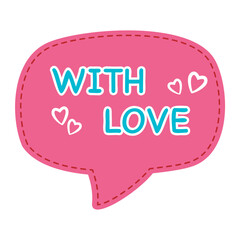 with love sticker