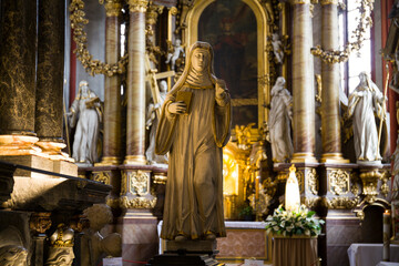Basilica and Sanctuary of Saint Jadwiga in Trzebnica, Poland. - 568656701