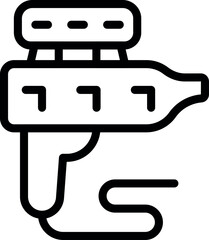 Sport gun icon outline vector. Paintball game. Action player