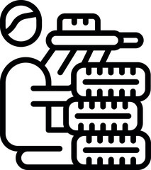 Spot paintball icon outline vector. Mask target. Action design