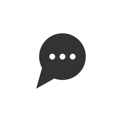 Chat speech bubble and dialog balloon filled style vector icon