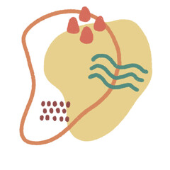 Abstract boho aesthetic decoration symbol