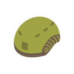 Helmet, vector flat paintball or airsoft icon