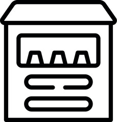 Paintball training target icon outline vector. Ball uniform. Gun game