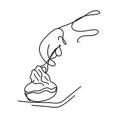 Street food line art is a style of drawing art depicting street food with smooth and clear lines. Street food line art can also be used as wall hangings or prints to give a room an artistic touch.