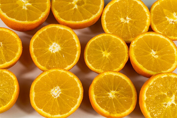 Naklejka na ściany i meble fresh oranges for juicing