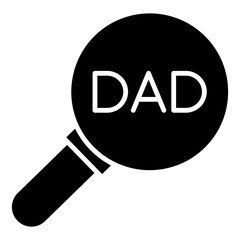 fathers day magnifying glass icon