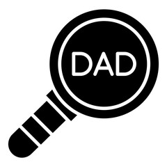 fathers day magnifying glass icon