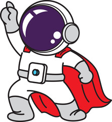 Cute Astronaut Cartoon , illustration