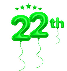 22th anniversary green